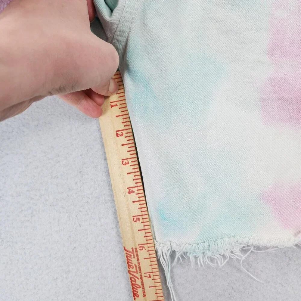 Levis Shorts Mens 30 White Pink Tie Dye 501 '93 Pride Button Fly Denim Cut Off